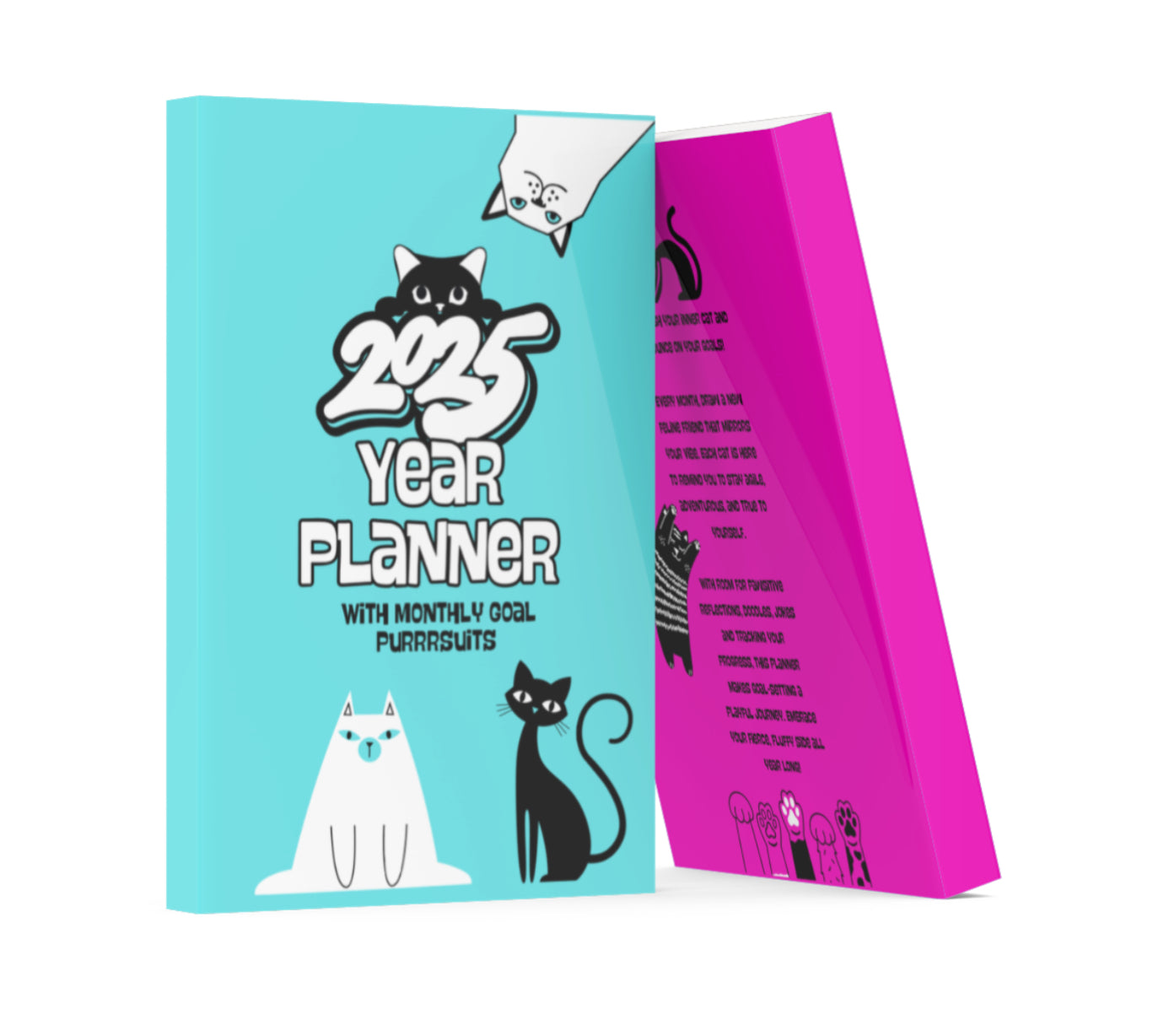Cat Lovers 2025 Year Planner in Blue